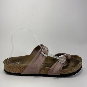 Birkenstock Mayari Slide Sandals Womens Size 41 US 10-10.5 Pink Oiled Leather